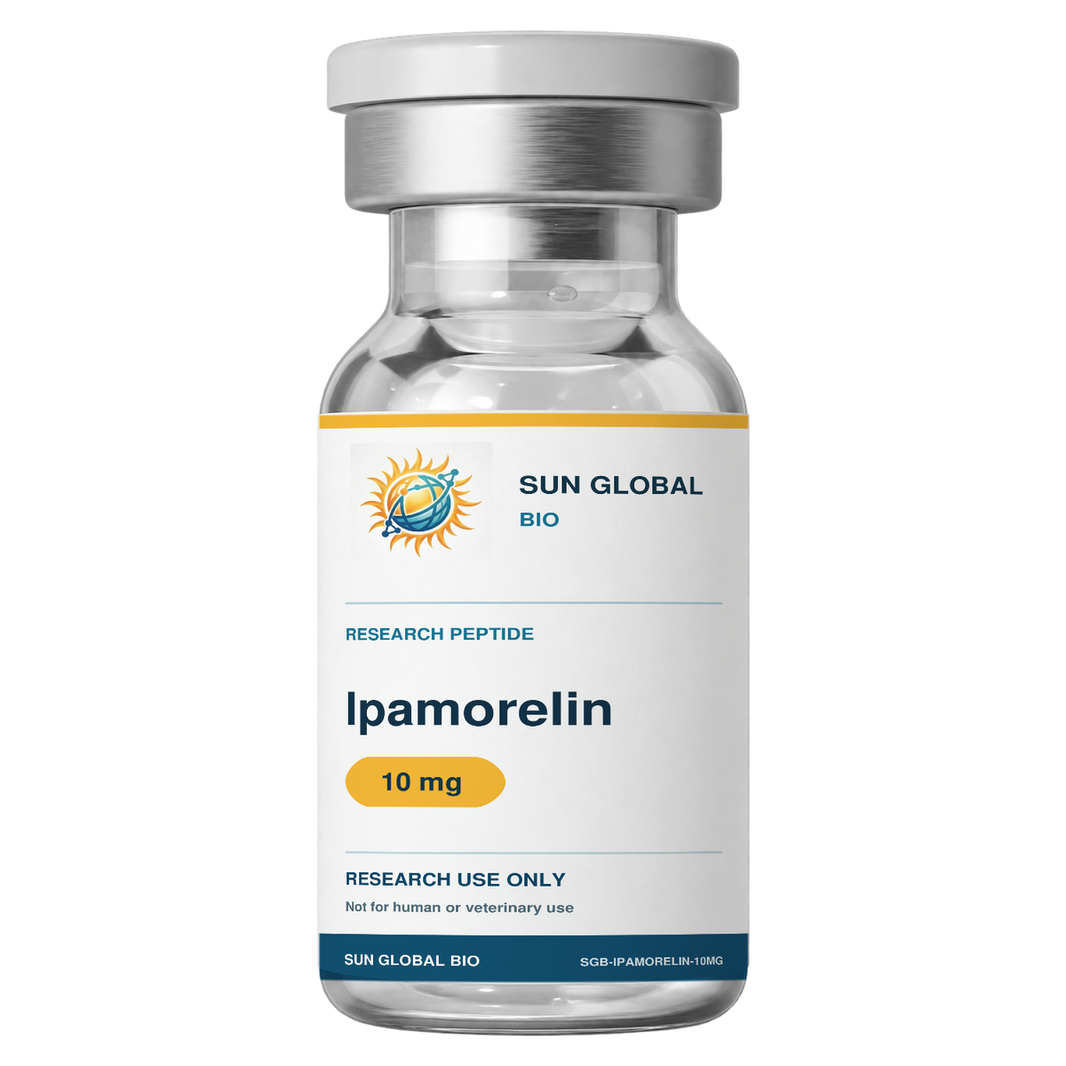 Ipamorelin 10mg Sun Global Bio research vial